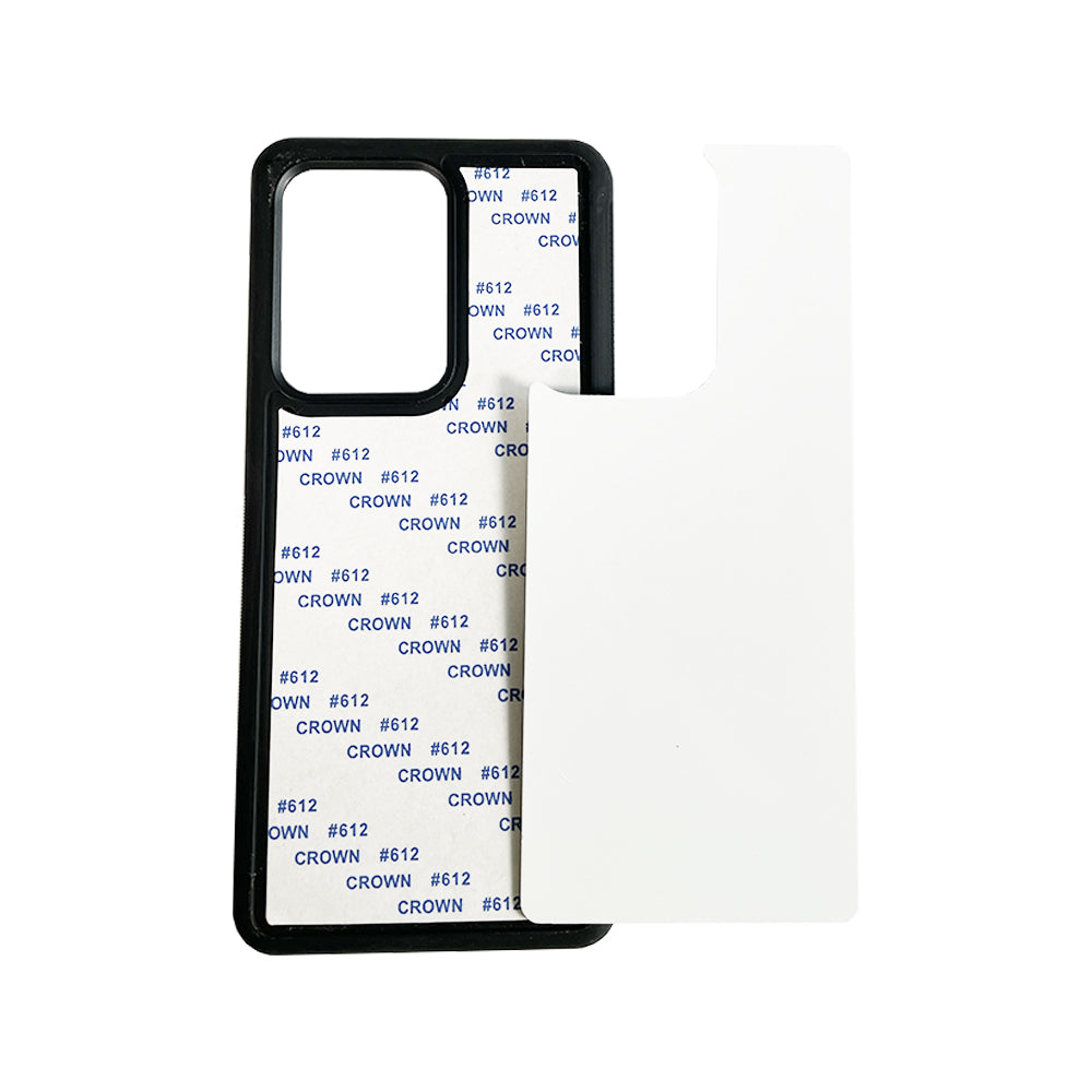 Galaxy S20 Ultra Sublimation Phone Case - Black Rubber