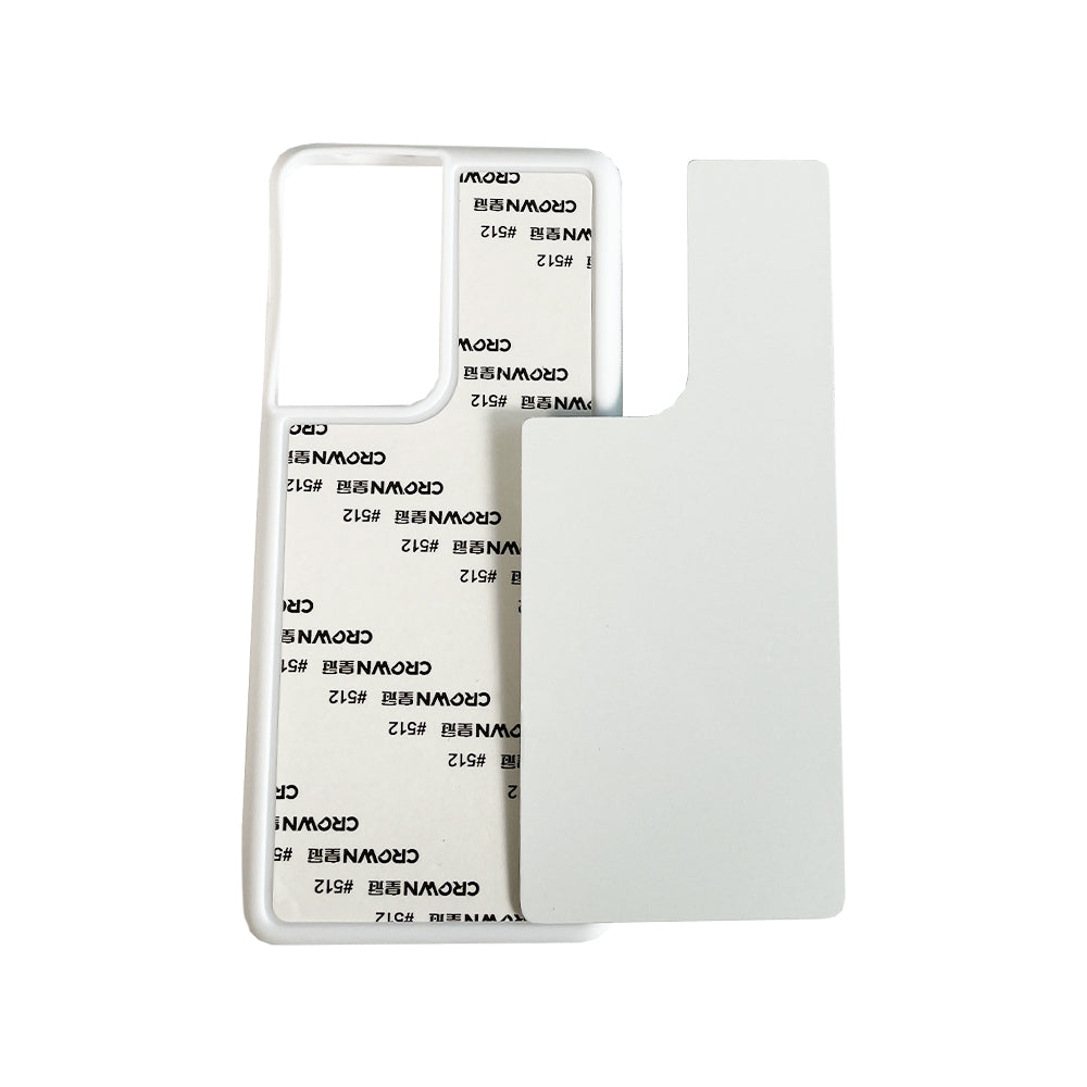 Galaxy S21 Ultra Sublimation Phone Case - White Rubber