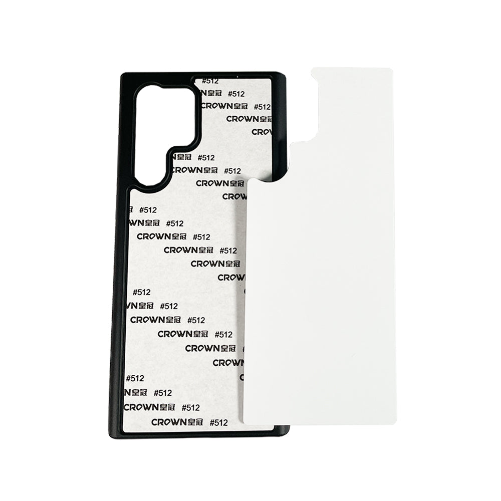 Galaxy S22 Ultra Sublimation Phone Case - Black Rubber