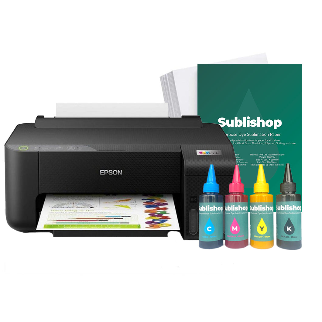 Converted Sublimation Printer A4 Epson EcoTank ET-1810 - Plug and Print Starter Bundle