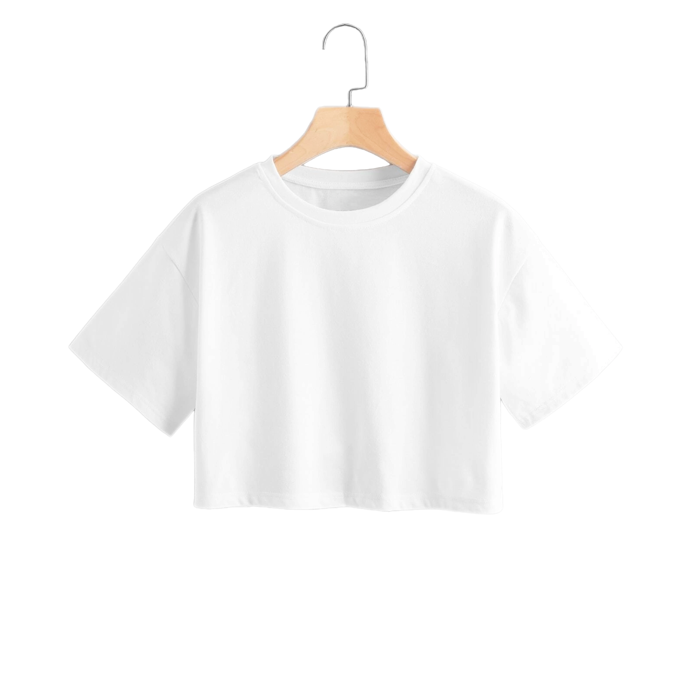Plain White Adult 100% Polyester Sublimation Crop Top