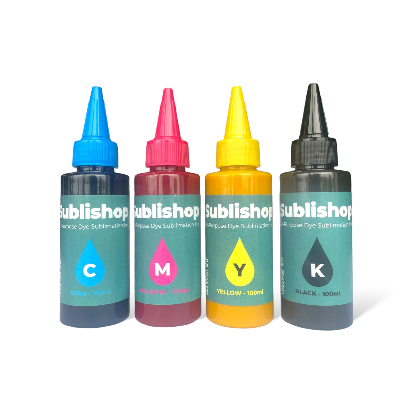 All-Purpose Sublimation Ink Bundle - 4 x 100ml CMYK