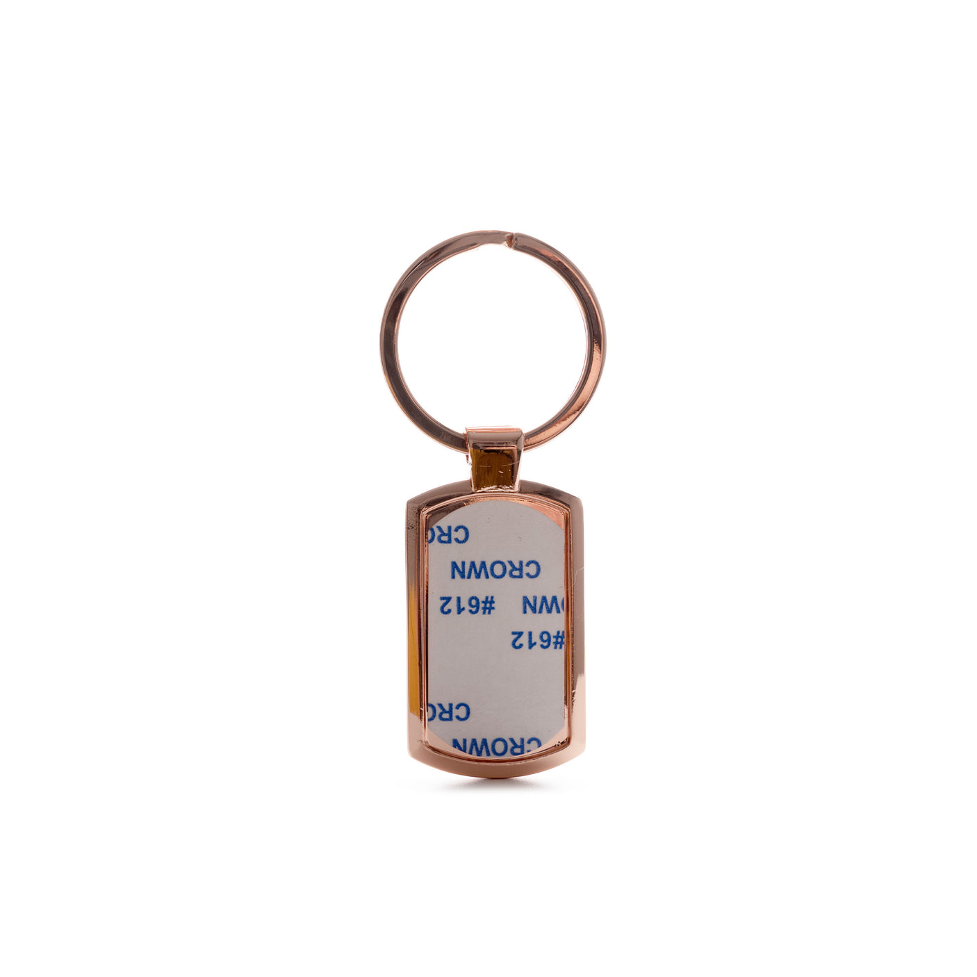 Sublimation Oblong Metal Keyring - Rose Gold