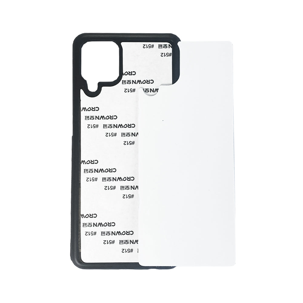 Galaxy A12 Sublimation Phone Case - Black Rubber