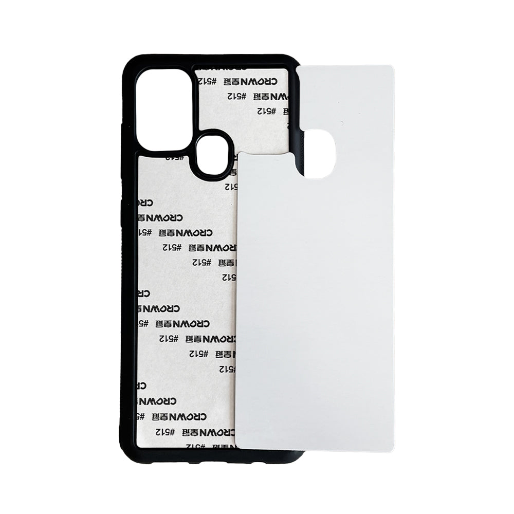 Galaxy A21s Sublimation Phone Case - Black Rubber