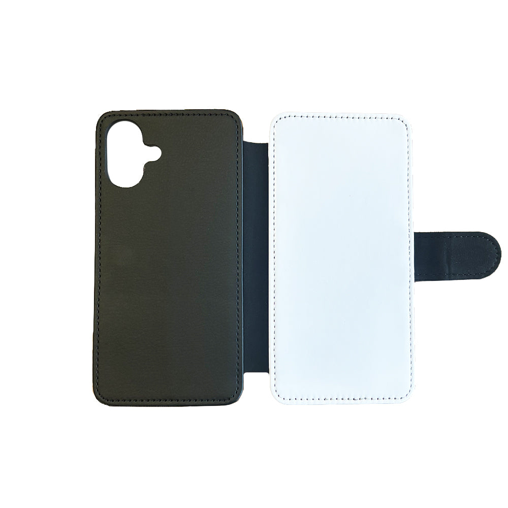 iPhone 16 Plus Leather Flip Sublimation Phone Case