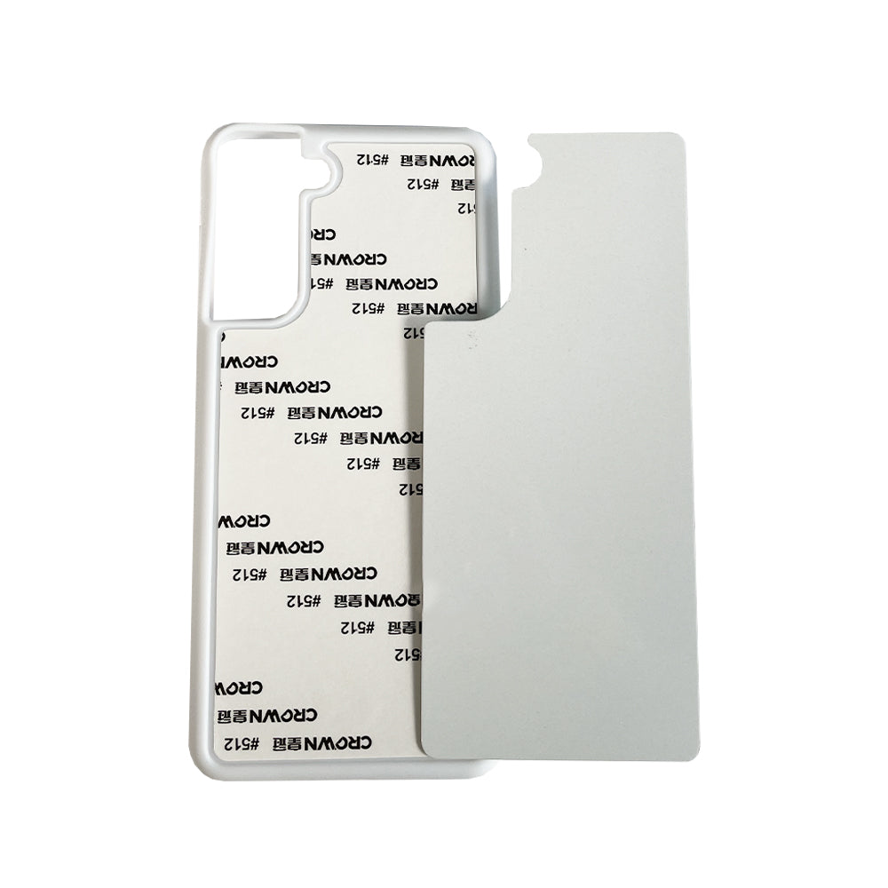 Galaxy S21 Sublimation Phone Case - White Rubber