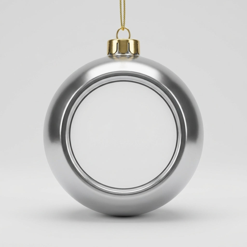 Sublimation Christmas Bauble - Silver (8cm)