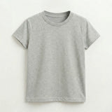 Plain Grey Kids Sublimation 100% Polyester T-Shirt