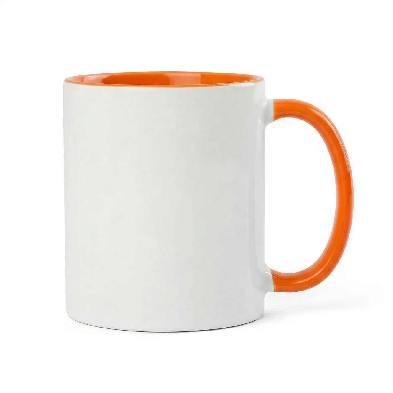 11oz Orange Inner & Handle Coloured Sublimation Mug