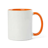 11oz Orange Inner & Handle Coloured Sublimation Mug