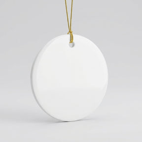 Sublimation Ceramic Ornament - Round 3" with Gold String