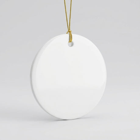 Sublimation Ceramic Ornament - Round 3" with Gold String