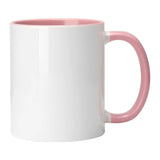 11oz Pink Inner & Handle Coloured Sublimation Mug
