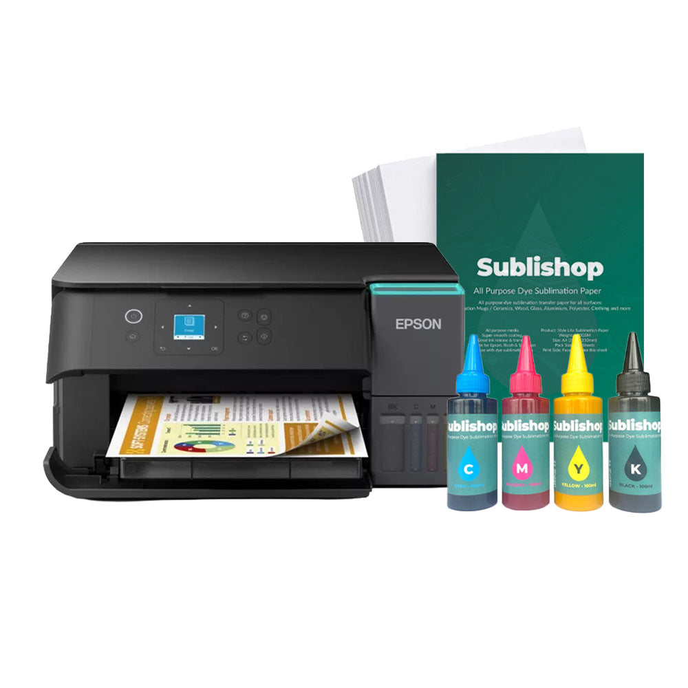 Converted Sublimation Printer A4 Epson EcoTank ET-2950 - Plug and Print Starter Bundle