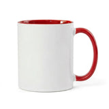 11oz Red Inner & Handle Coloured Sublimation Mug