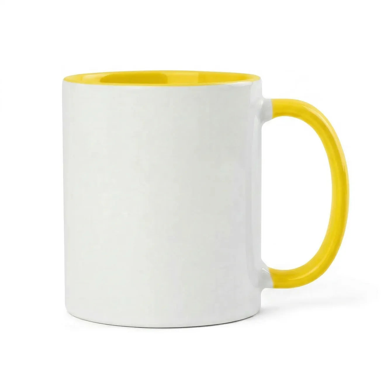 11oz Yellow Inner & Handle Coloured Sublimation Mug