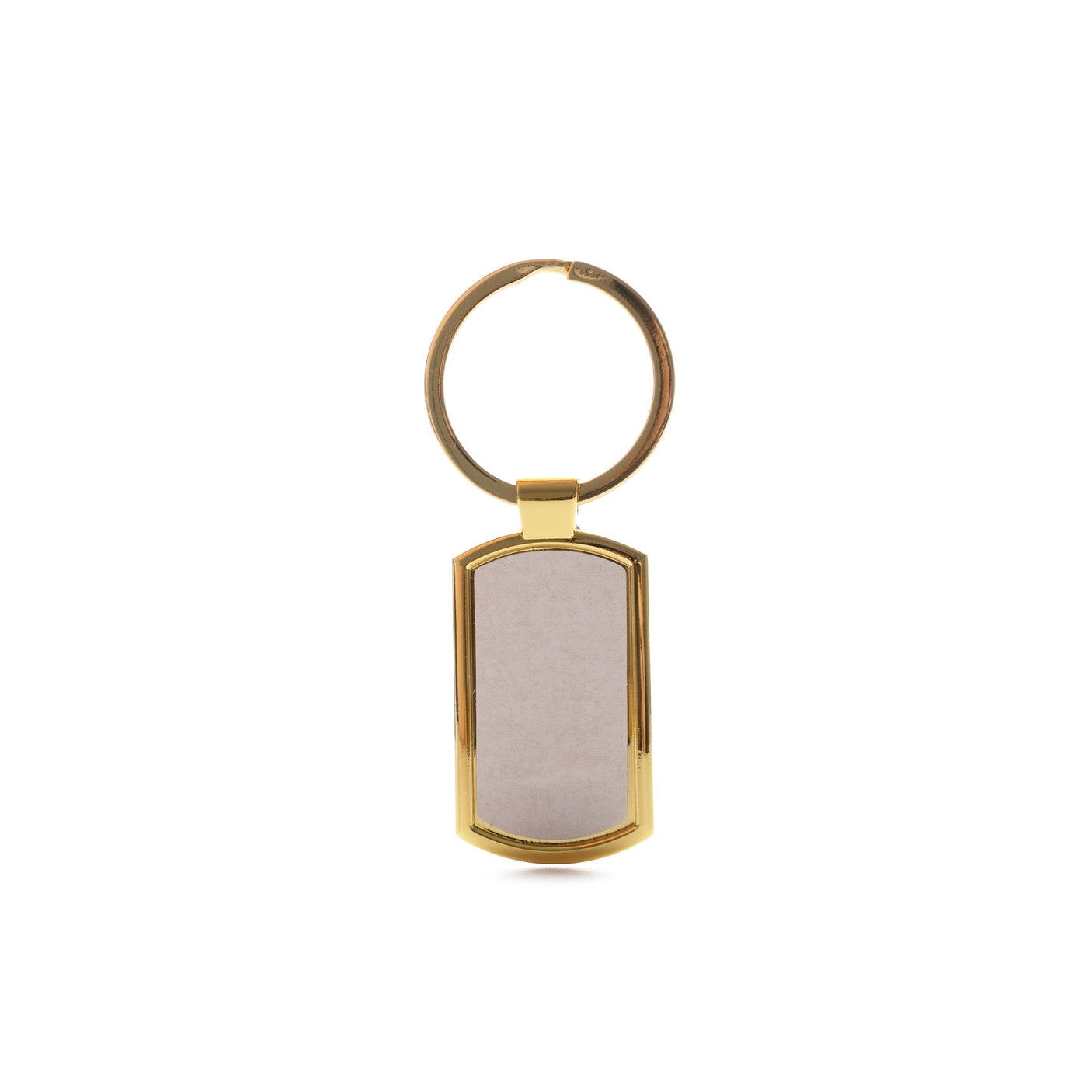 Sublimation Oblong Metal Keyring - Gold