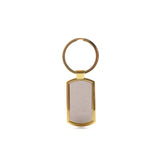 Sublimation Oblong Metal Keyring - Gold
