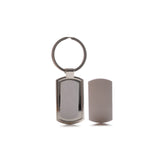 Sublimation Oblong Metal Keyring - Silver